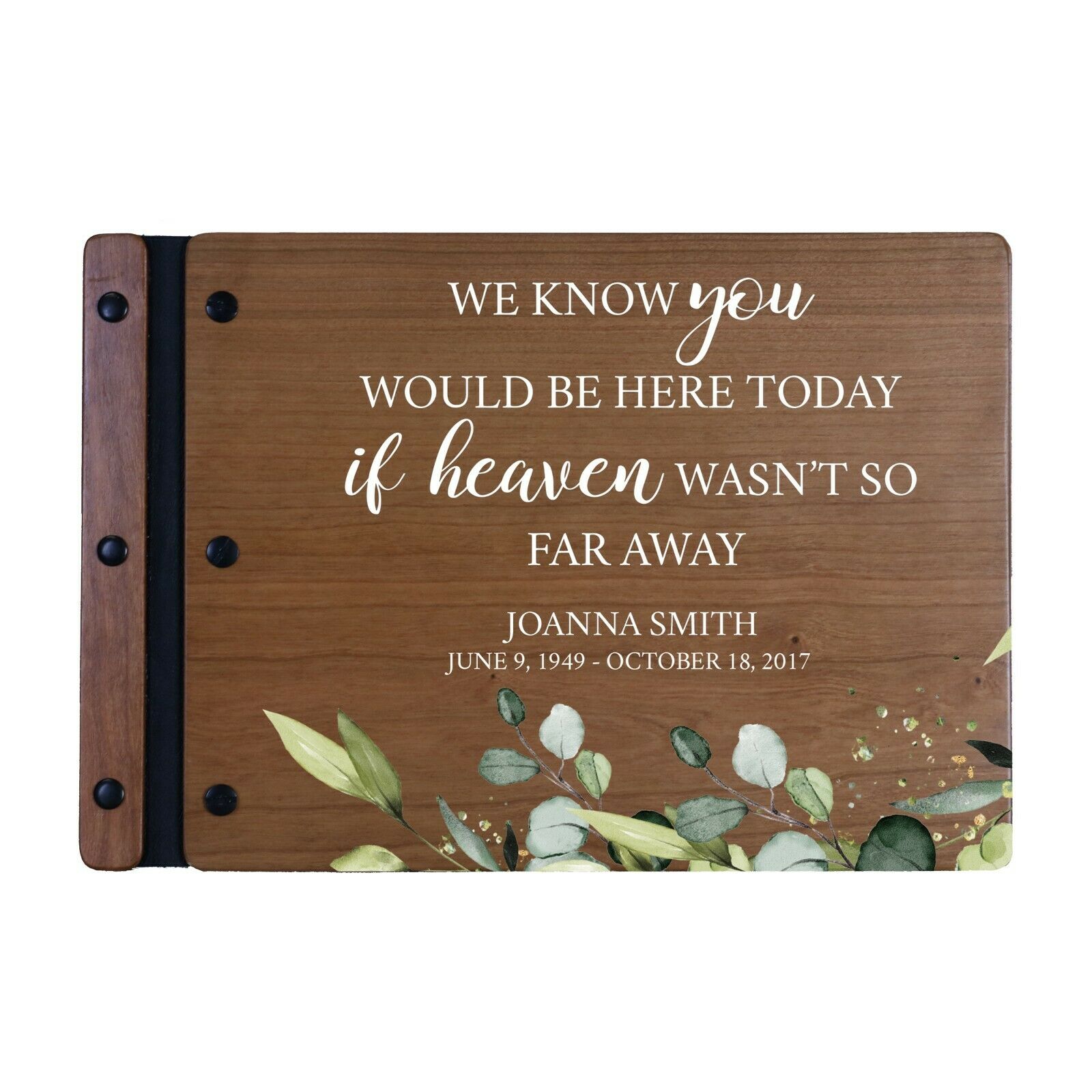 Custom Memorial Funeral Guest Book For Loss Of Loved One 12x8 -we Know You Would