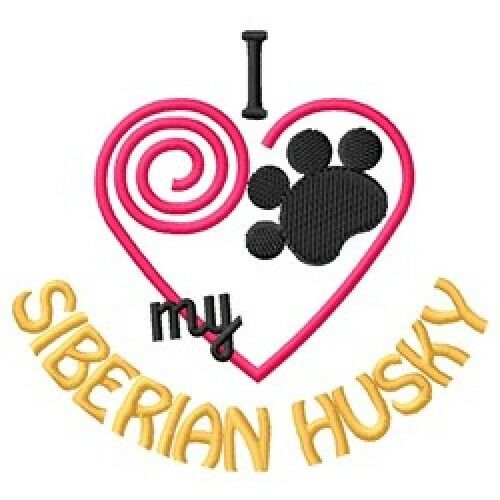 I "heart" My Siberian Husky Fleece Jacket 1447-2 Size S - Xxl