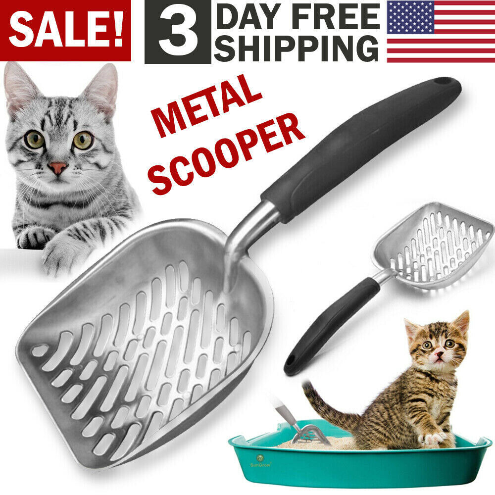 Cat Litter Scooper Metal Scoop Sifter Deep Shovel Cleaner Tool For Cleaning Box