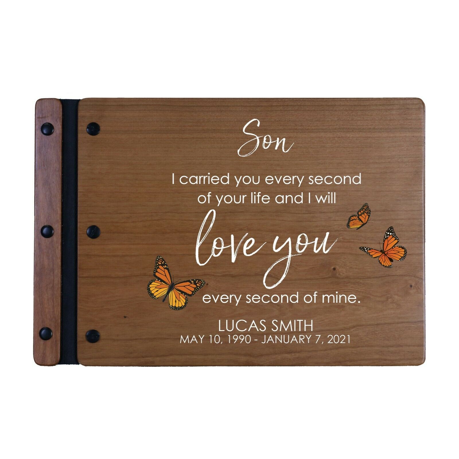 Custom Memorial Funeral Guest Book For Loss Of Loved One 12x8 - I Carried You