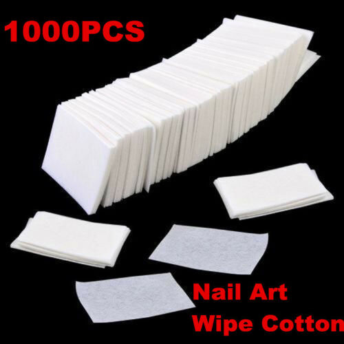 1000 Pcs Acrylic Uv Gel Tips Cotton Nail Polish Remover Cleaner Wipes Lint Free