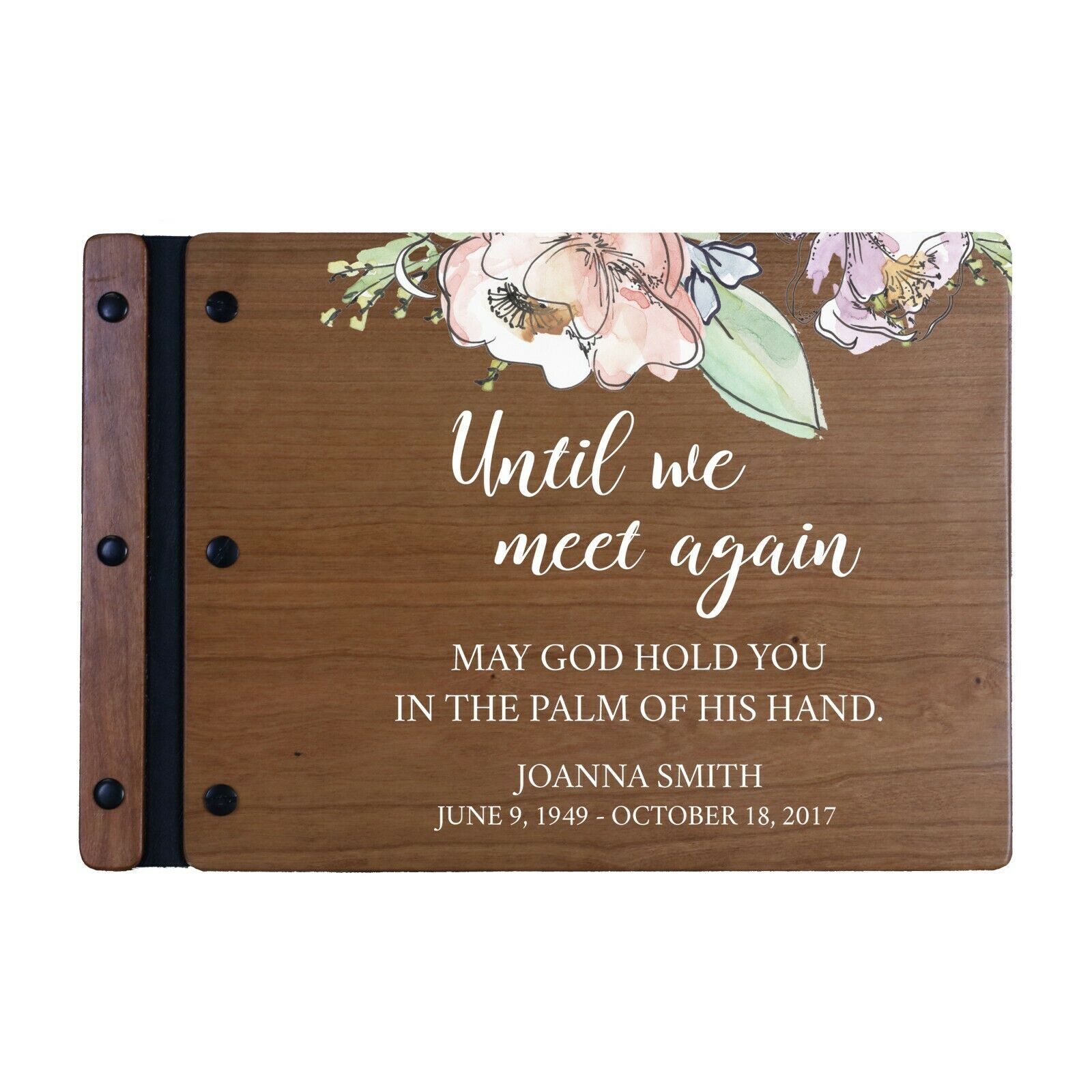 Custom Memorial Funeral Guest Book For Loss Of Loved One 12x8 - Until We Meet