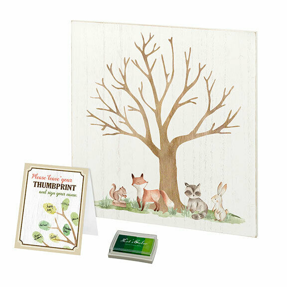 Woodland Baby Shower Party Guest Book Alternative Woodland Animal Theme