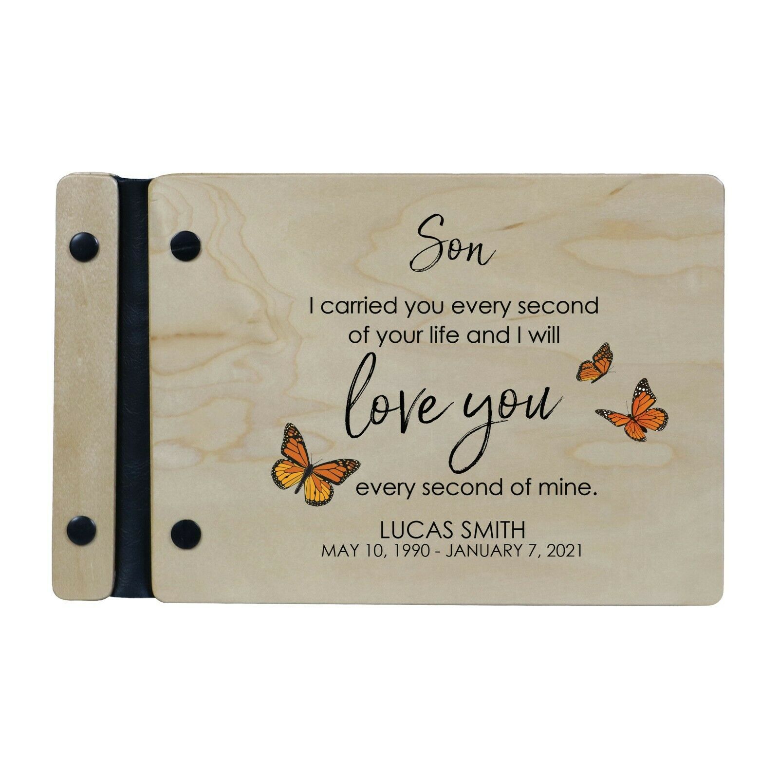 Custom Memorial Funeral Guest Book For Loss Of Loved One 9x6 - I Carried You